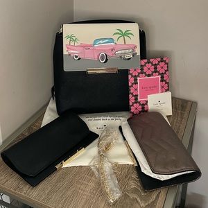 KATE SPADE make it mine backpack with 3 interchangeable flaps / dust bag / chain